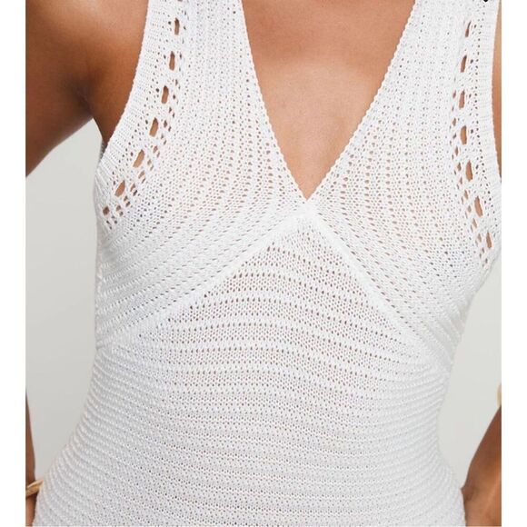 Princess Polly NYMAN MAXI DRESS WHITE Crocheted XS/Small Nwot - Picture 3 of 8